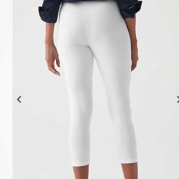 J Jill Pima Capri Leggings Women’s Medium White Pull-On Elastic Waist Pants - Picture 2 of 10